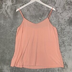 Sundance Camisole Tank Top Womens XL Peach Coral Modal Adjustable Strap Softcore